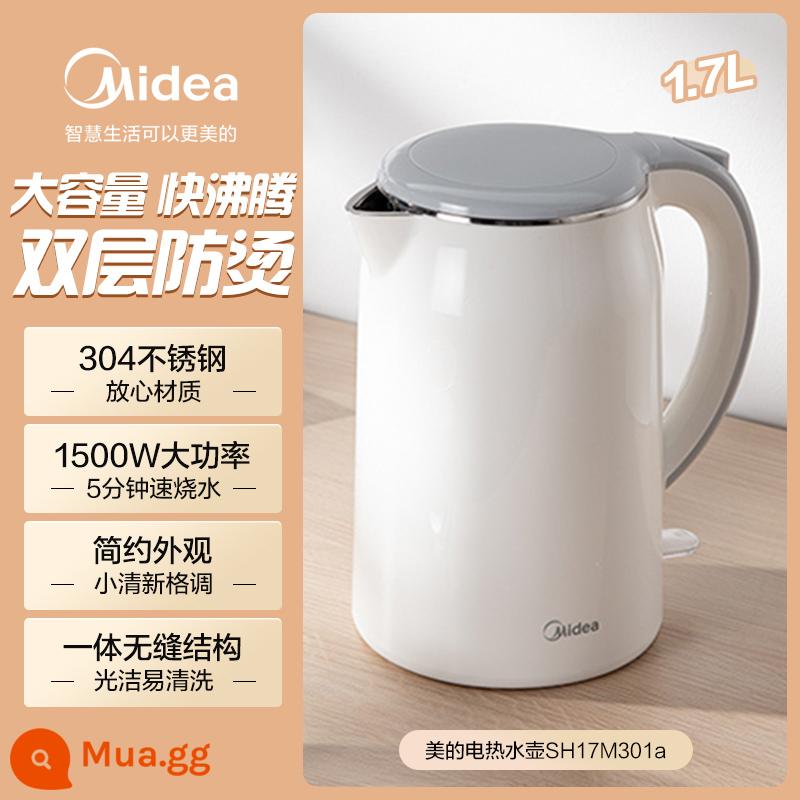 Ấm siêu tốc Midea (Midea) 1.7L inox 304 chống bỏng dung tích lớn hộ gia đình ngắt điện thông minh - Trắng