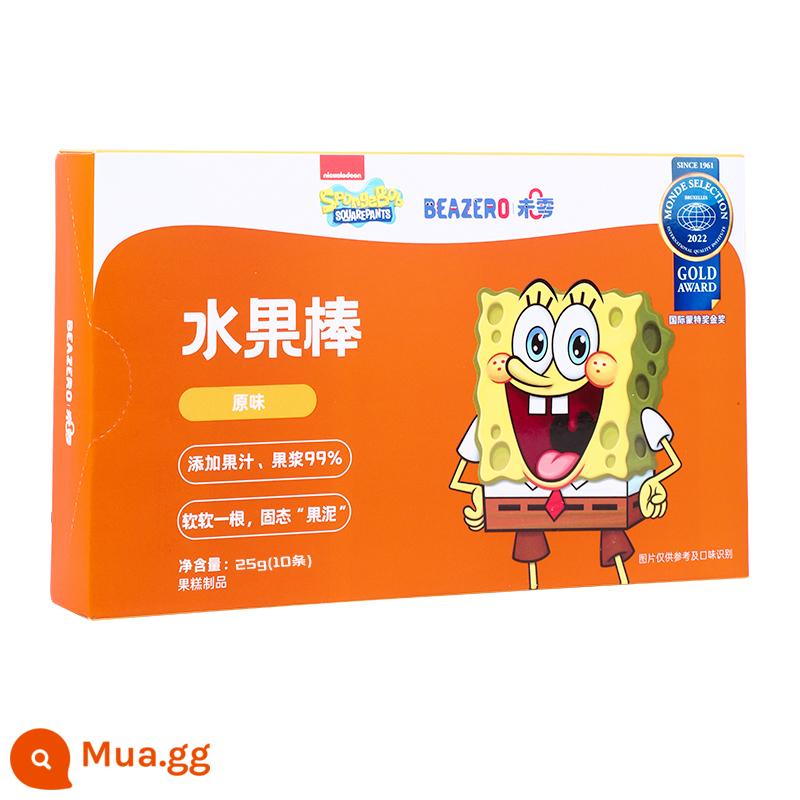 Unzero beazero dải bột giấy Thanh trái cây SpongeBob 25g * 1 hộp đồ ăn nhẹ cho trẻ em dải trái cây thêm đồ ăn nhẹ - Hương vị ban đầu