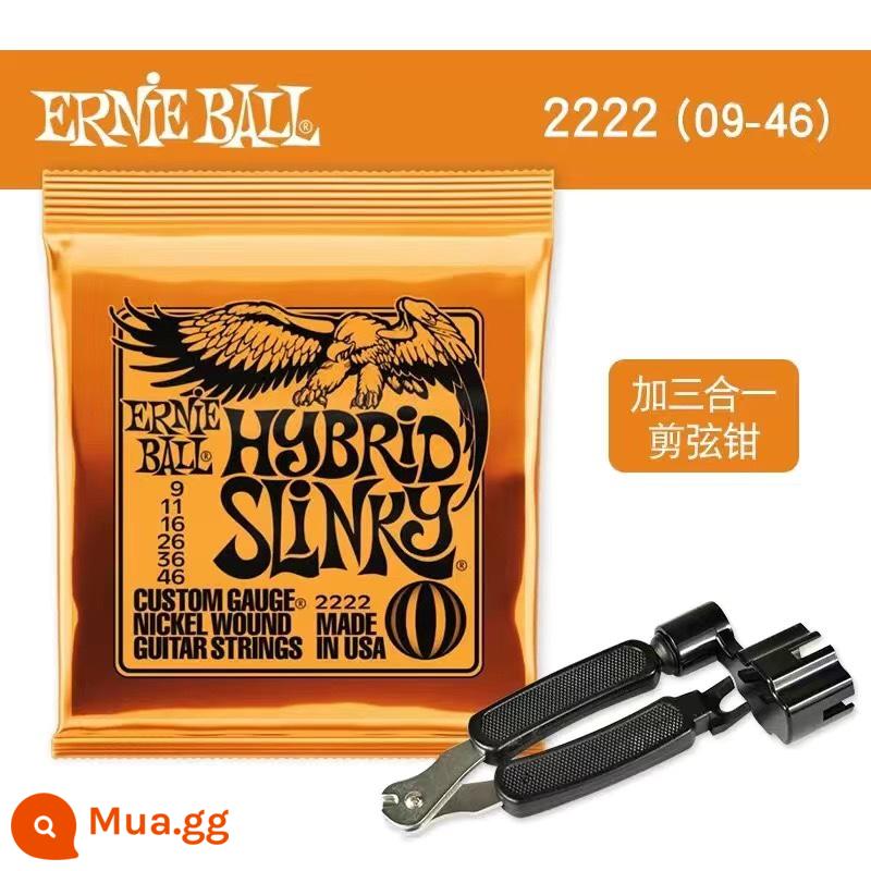 Ernie Ball Mạ Niken Dây Đàn Guitar Điện Dân Gian Cổ Điển Acoustic 2221 2223 Bộ Dây EB Trong Nước - 2222+ bộ đổi chuỗi ba trong một