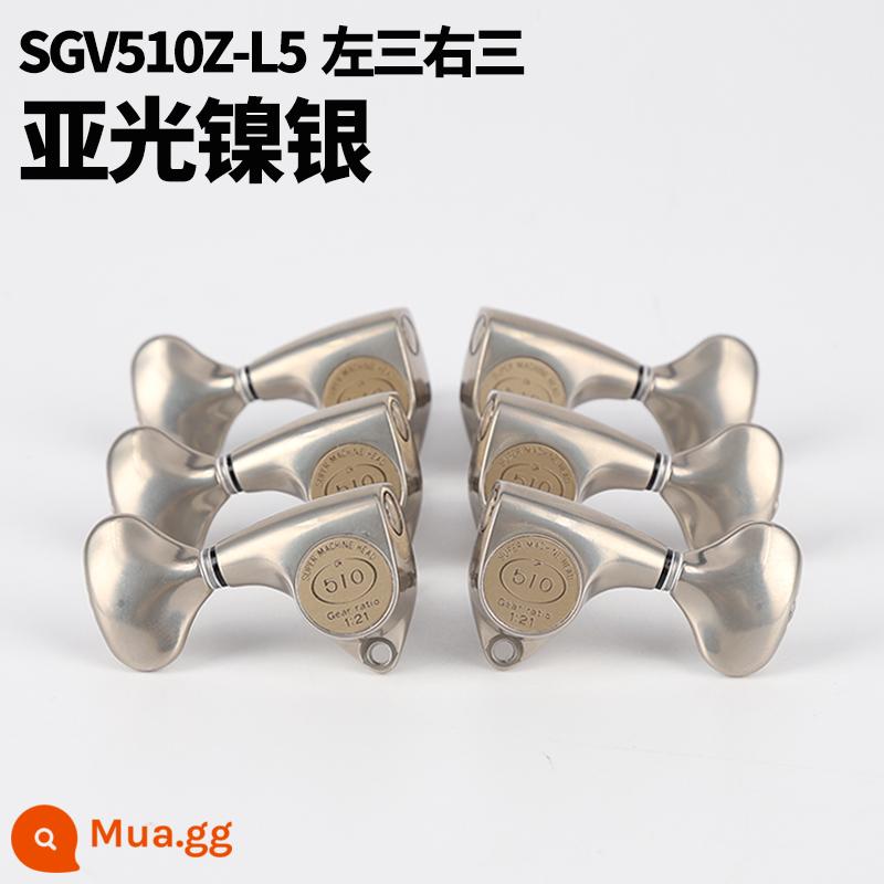 Nhật Bản GOTOH SGV510Z L5 piano nút ballad up-winder gỗ điện ballad dây đàn guitar bán nút - Bạc niken mờ SGV510Z-L5