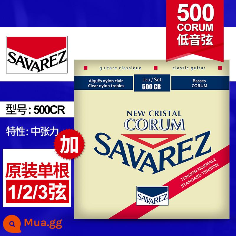 Dây đàn guitar cổ điển Pháp Savarez Savarez 510AJ 500CJ CR AR Bộ dây nylon - Độ căng trung bình 500CR + 123 dây nguyên bản