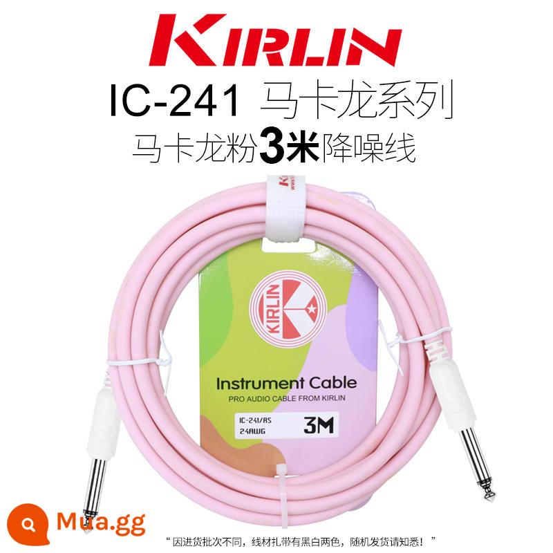 Kirlin Colin đàn guitar cáp điện hộp đàn guitar gỗ bass nhạc cụ âm thanh giảm tiếng ồn dòng 3 6 10 15 mét - 3 mét bột macaron thẳng đôi