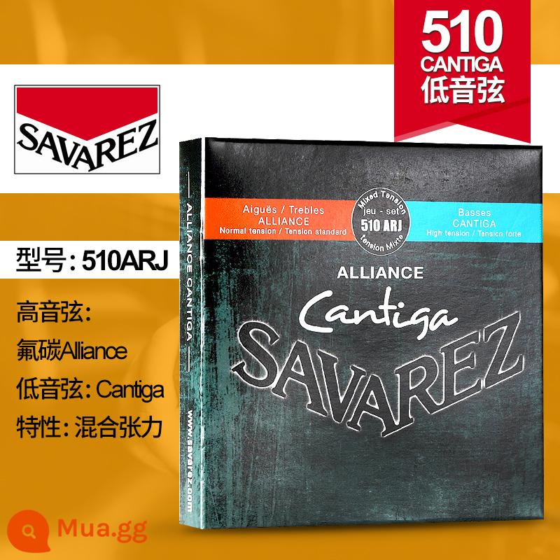 Dây đàn guitar cổ điển Pháp Savarez Savarez 510AJ 500CJ CR AR Bộ dây nylon - Căng thẳng hỗn hợp 510ARJ