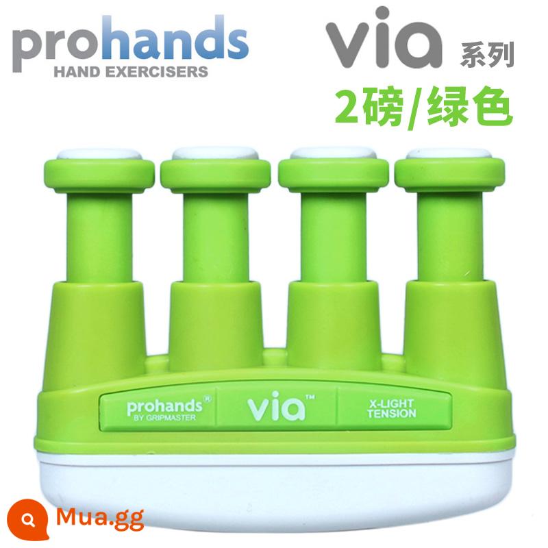 American ProHands VIA đàn piano dành cho người lớn dành cho trẻ em luyện ngón tay cầm huấn luyện lực ngón tay đàn guitar thiết bị lực ngón tay - VIA Xanh 2 lbs.