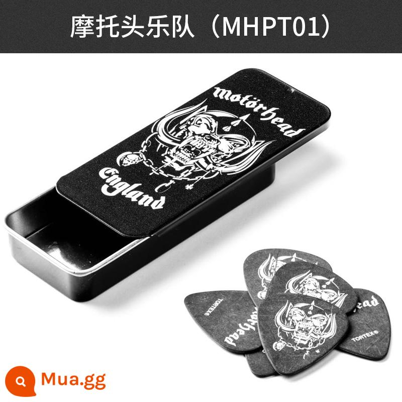 Đàn Guitar Dân Gian Dunlop Bakelite Sản Xuất Tại Mỹ Plectrum Elvis Presley Signature Collection Kỷ Niệm 6 Hộp Sắt - MHPT01 (6 cái/hộp)