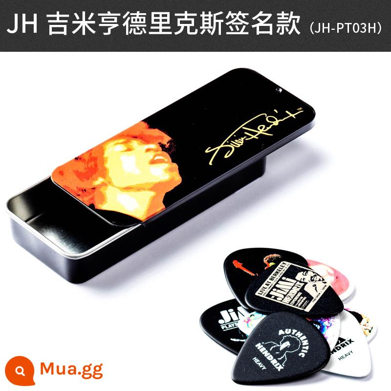 Đàn Guitar Dân Gian Dunlop Bakelite Sản Xuất Tại Mỹ Plectrum Elvis Presley Signature Collection Kỷ Niệm 6 Hộp Sắt - JHPT03H (12 cái/hộp)