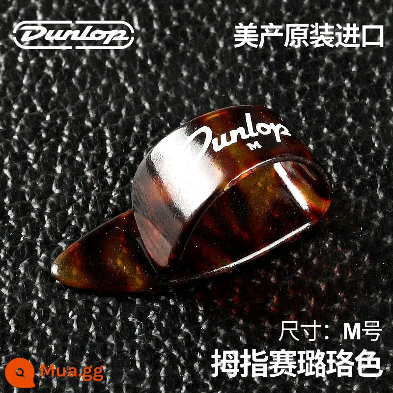 Dunlop Đàn Guitar Dunlop Ngón Tay Cái Mái Chèo Bộ Ngón Tay Phải Vòng Bảo Vệ Móng Tay Armor Chịu Mài Mòn Ballad Fingerstyle - Mẫu cổ điển màu đỏ [Size M]