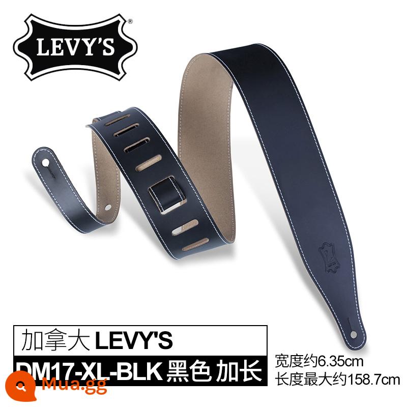 Canada Levy's Levi'sM12 MS26 Da Bass Đàn Guitar Điện Dân Gian Acoustic Guitar Túi Cho Bé Levys - DM17-XL-BLK đen mở rộng