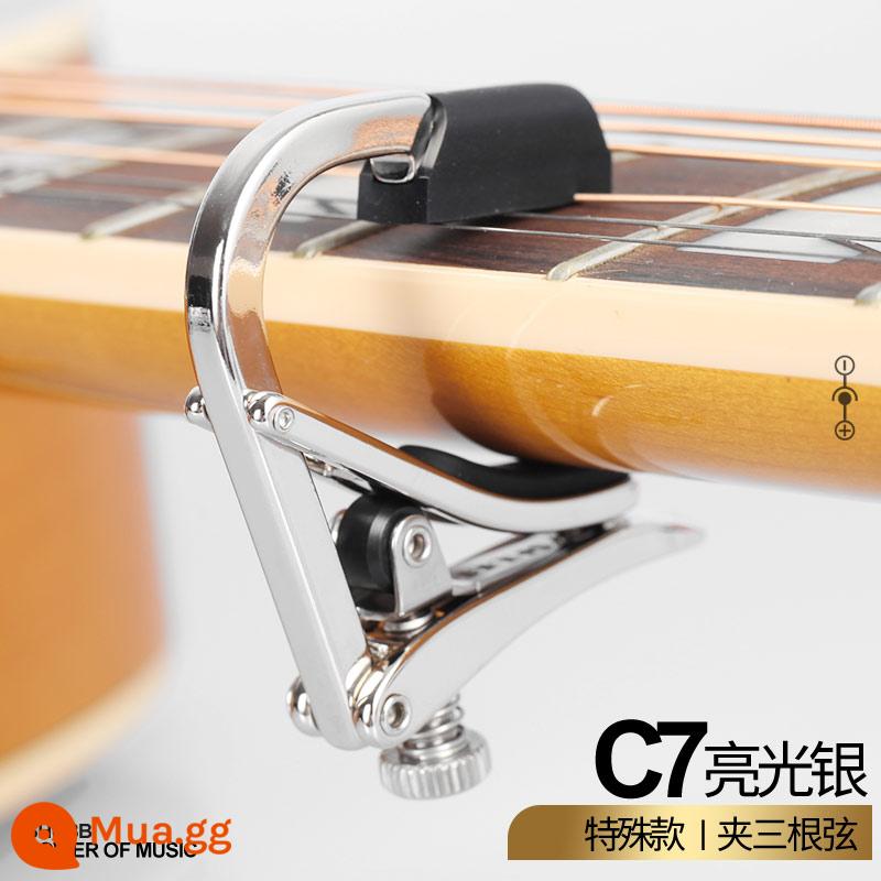 Mỹ SHUBB Capo S1 C1 Đàn Guitar Điện Dân Gian Acoustic Guitar Capo Ukulele L1 - Mô hình C7 Sanxian