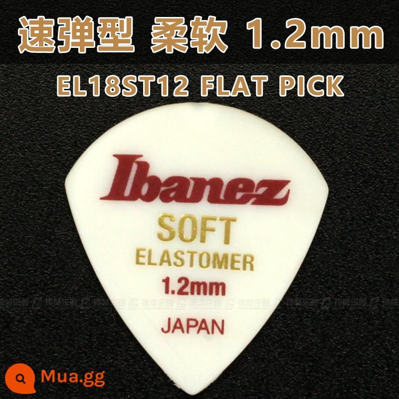 Chất liệu Qi Ibanez Ibana Elastomer Bakelite mái chèo đàn guitar dân gian Nhựa đàn hồi cao sản xuất tại Nhật Bản - Loại đạn tốc độ EL18ST12 1,2mm