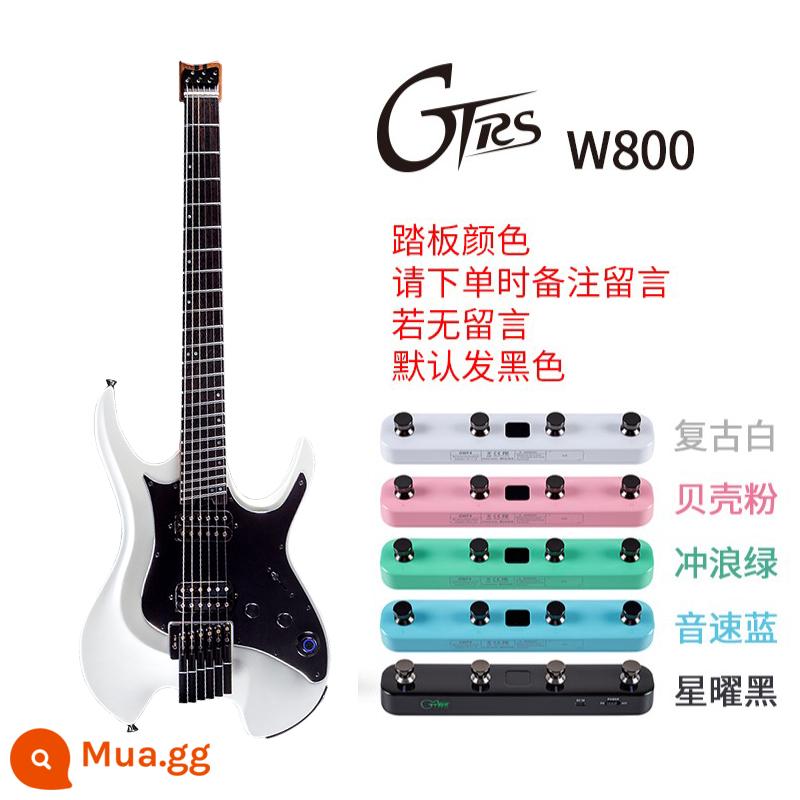 MOOER ma thuật tai đàn piano không đầu GTRS đàn guitar điện thông minh W800/900 ghi nội bộ Bluetooth tích hợp hiệu ứng toàn diện - W800 trắng ngọc trai + bàn đạp (nhận xét màu sắc)