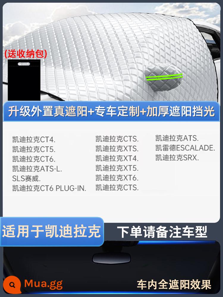 Tấm che nắng ô tô phía trước kính chắn gió kem chống nắng cách nhiệt tấm che nắng che tuyết bánh trước dù che cửa sổ xe bìa - [Dành riêng cho Cadillac] Mẫu xe tùy chỉnh 1:1 ★ Khả năng hấp phụ mạnh ★ Mở rộng, dày lên ★ Bao phủ bốn cửa sổ