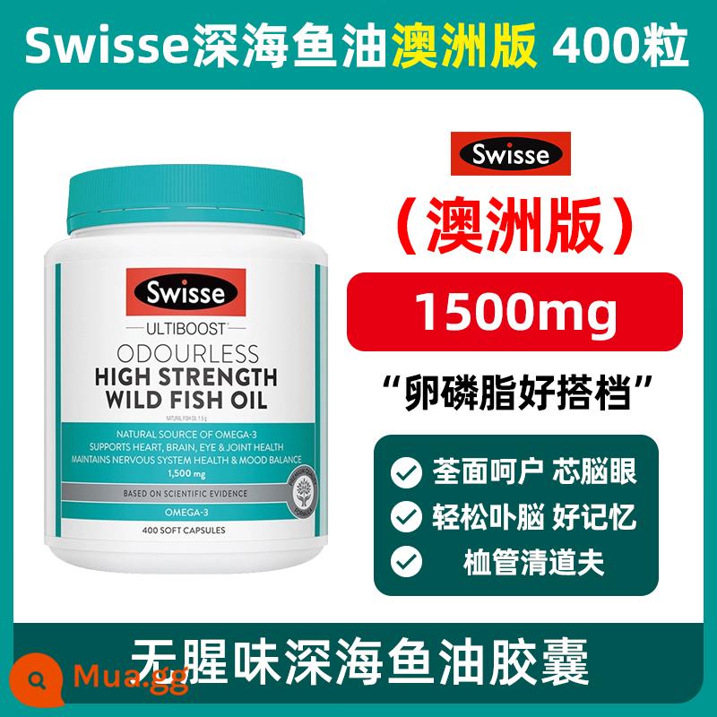 Dầu cá biển sâu swisse của Úc viên nang mềm dầu gan cá tuyết dành cho người trung niên và người cao tuổi đối tác lecithin omega3 - Hồng