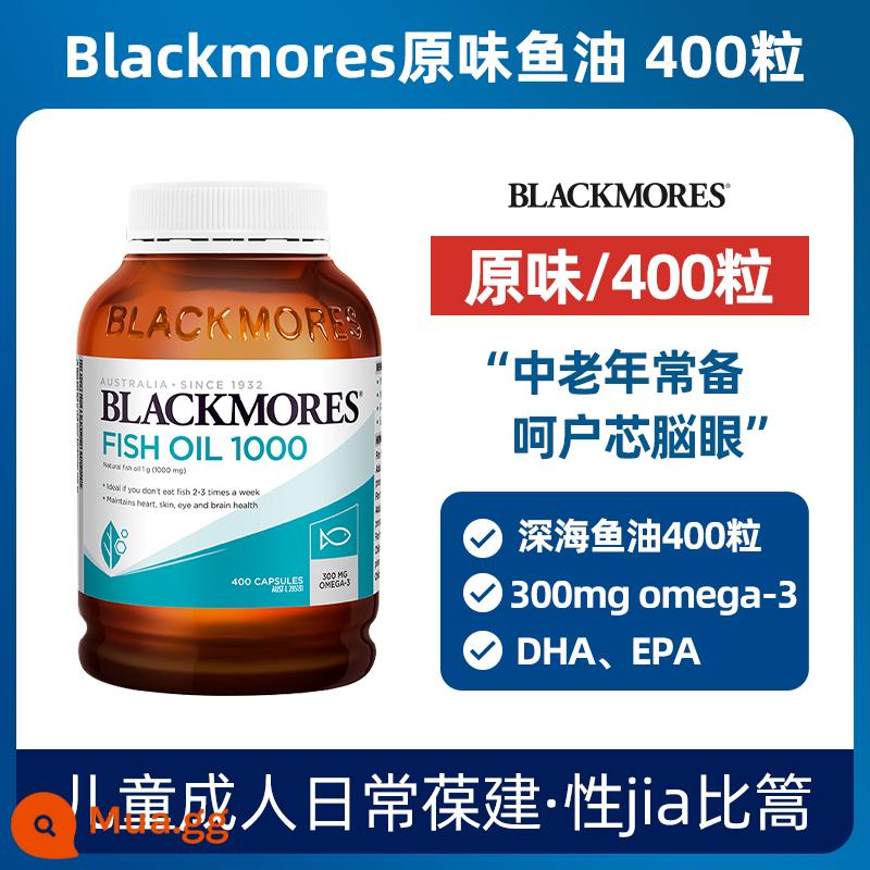 Dầu cá Blackmores Gia Bảo của Úc dầu gan cá tuyết biển sâu omega3 viên nang mềm dành cho người trung niên và người già không có vị tanh - đen