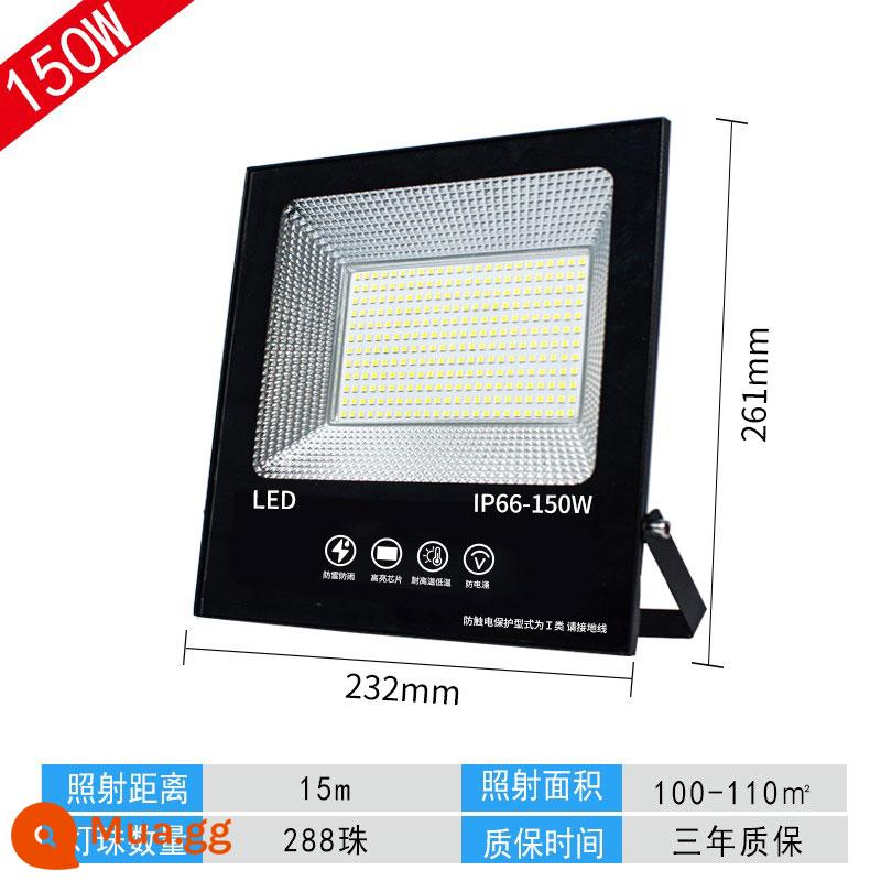 đèn led chiếu sáng ngoài trời đèn rọi công trường đèn pha chống thấm ngoài trời siêu sáng chiếu sáng sân bóng rổ - Đèn 150W288 siêu sáng mẫu sang trọng