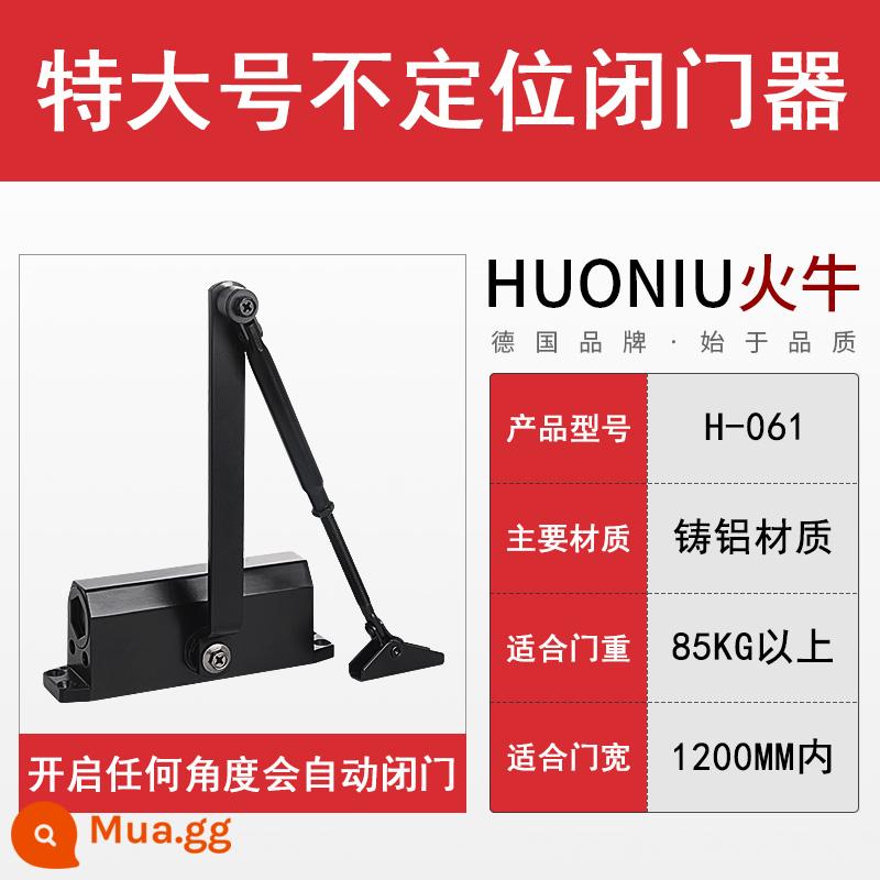 Bộ đệm cửa gần hơn thiết bị đóng cửa tự động thủy lực hộ gia đình đơn giản cửa trượt cứu hỏa cửa nhỏ gần hơn - Màu đen mờ cực lớn không định vị [áp dụng cho trọng lượng cửa trên 85kg] có thể điều chỉnh tốc độ