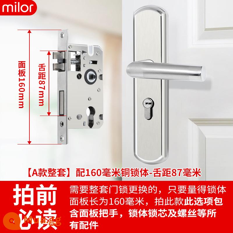 Khóa cửa phòng ngủ trong nhà trong nhà -nhà cửa khóa cửa gỗ miễn phí -cửa điều chỉnh cửa tay cầm tay cầm tay tay cầm tay tay cầm tay cầm tay cầm tay cầm tay cầm tay cầm tay cầm tay cầm tay cầm tay - [Loại A hoàn chỉnh] Thân khóa 160 - khoảng cách lưỡi 87