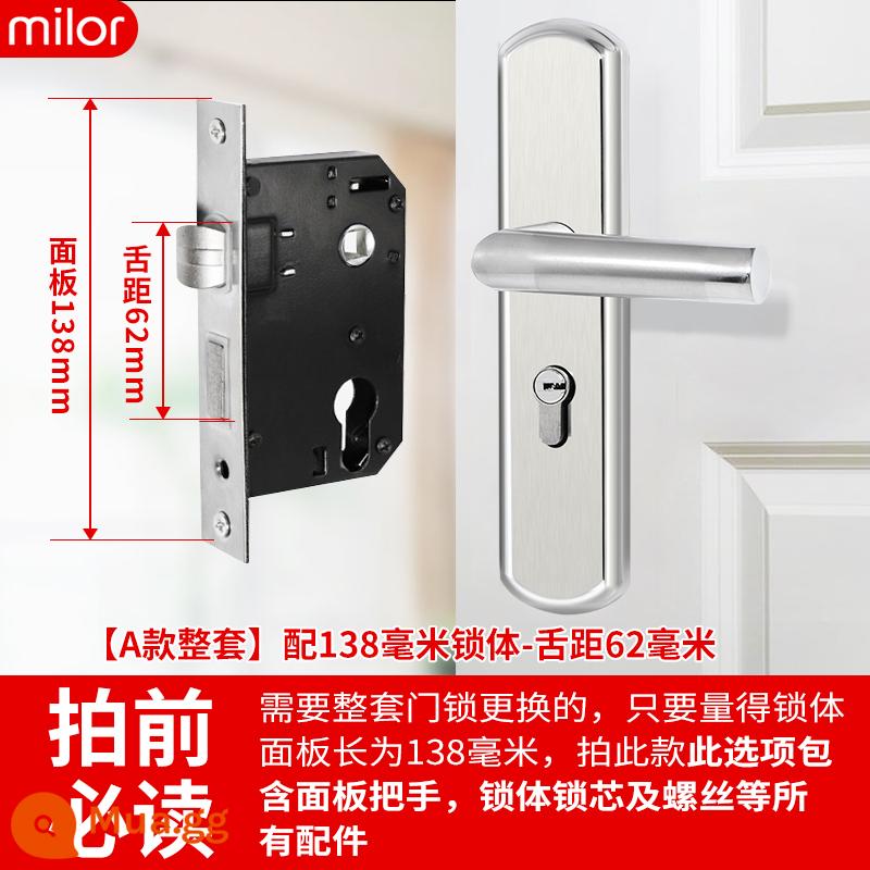 Khóa cửa phòng ngủ trong nhà trong nhà -nhà cửa khóa cửa gỗ miễn phí -cửa điều chỉnh cửa tay cầm tay cầm tay tay cầm tay tay cầm tay cầm tay cầm tay cầm tay cầm tay cầm tay cầm tay cầm tay cầm tay - [Một bộ hoàn chỉnh] Thân khóa 138 - khoảng cách lưỡi 62