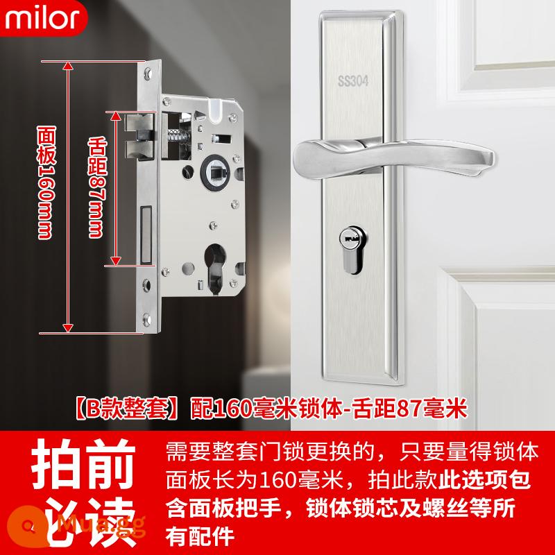 Khóa cửa phòng ngủ trong nhà trong nhà -nhà cửa khóa cửa gỗ miễn phí -cửa điều chỉnh cửa tay cầm tay cầm tay tay cầm tay tay cầm tay cầm tay cầm tay cầm tay cầm tay cầm tay cầm tay cầm tay cầm tay - Bộ hoàn chỉnh loại B-160 khoảng cách thân-lưỡi 87