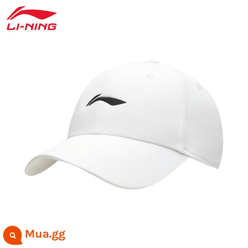 Li Ning mũ bóng chày nam và nữ triều đại quốc gia mũ lưỡi trai nam và nữ tấm che nắng mới mũ bóng chày thời trang phù hợp với tất cả các trận đấu - Trắng 131-2