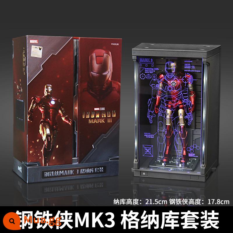 Zhongdong Iron Man MK50 Mẫu Marvel 3 Mark 4 Dạ Quang Mẫu 85 Đồ Trang Trí 7 Bộ 2 Trẻ Em 6 Quà Tặng Nam 1 - [Bộ Gnaku Phát Sáng] MK3 Iron Man + Gnaku