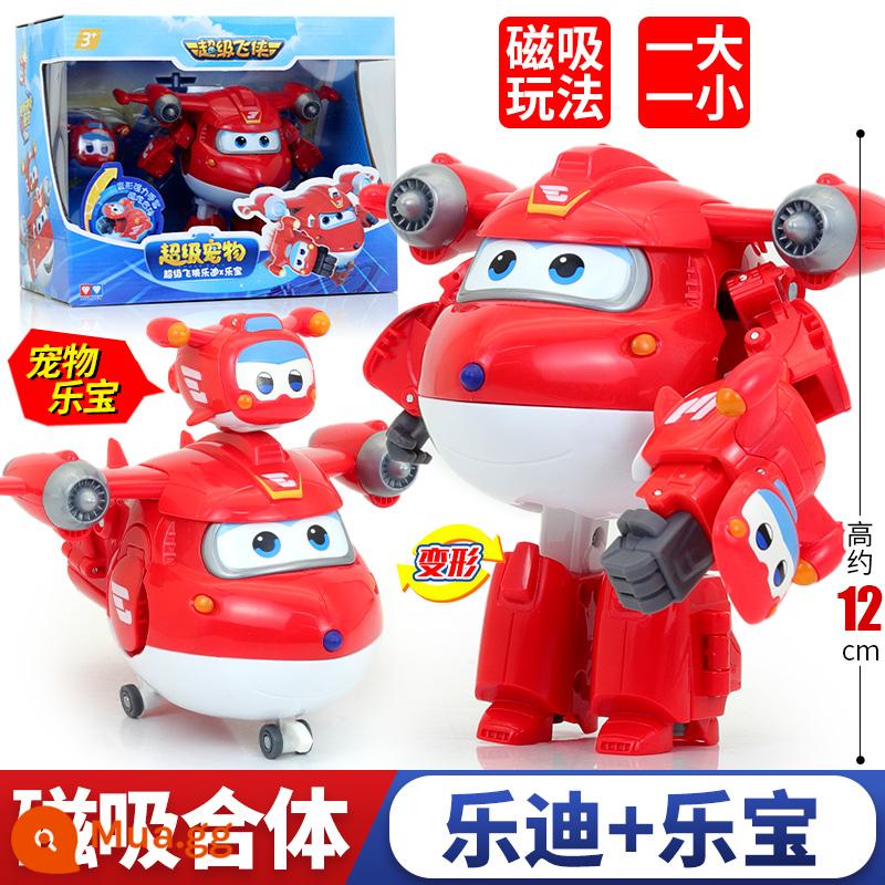 Mới Audi Đôi Kim Cương Siêu Cánh Daledi Siêu Thiết Bị Chuyển Đổi Âm Thanh Và Ánh Sáng Robot Trẻ Em King Kong Đồ Chơi - [Máy kết hợp từ tính] Ledi + Lebao