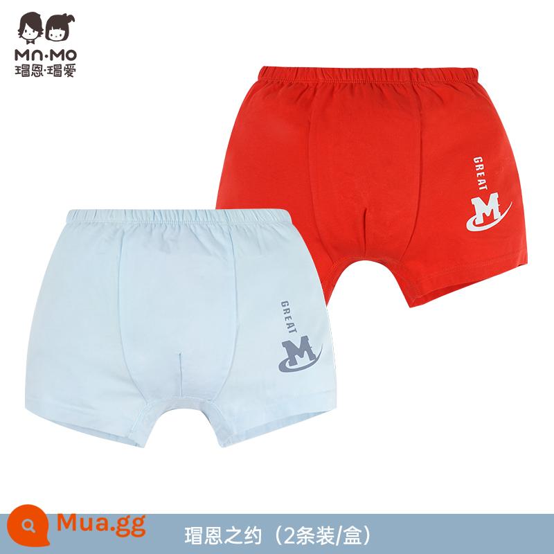 Mao En Mao love bé trai quần sịp boxer cotton cotton trẻ em quần short boxer bé trai tuổi teen - Lời hứa ân sủng