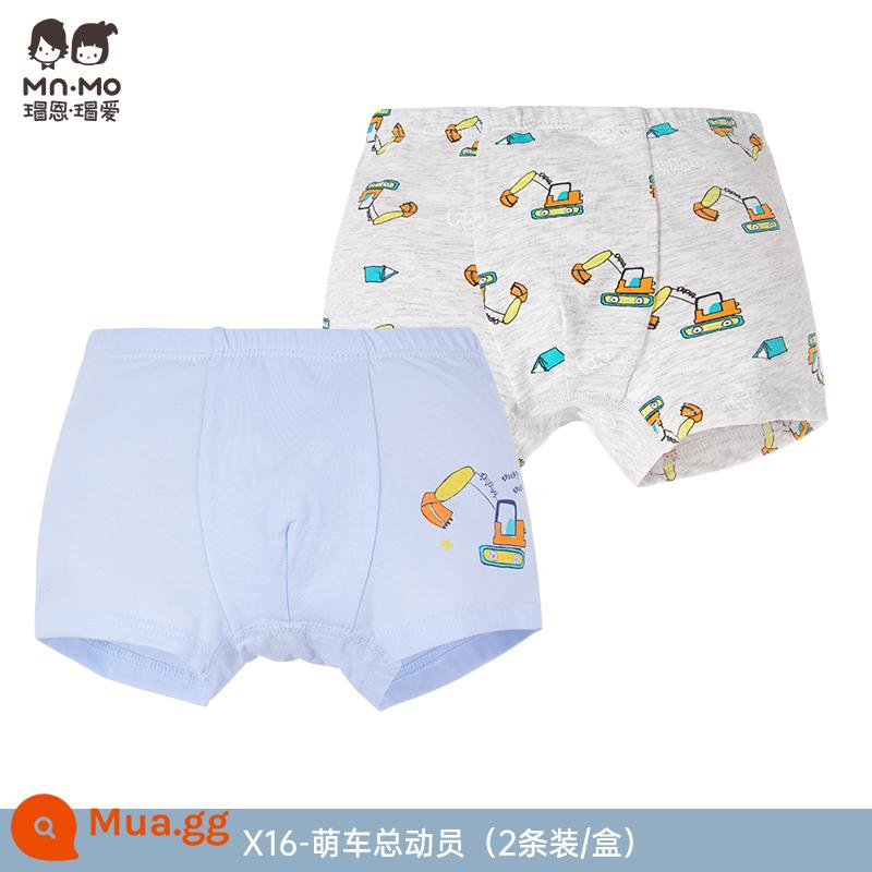 Mao En Mao love bé trai quần sịp boxer cotton cotton trẻ em quần short boxer bé trai tuổi teen - X16-Những chiếc xe dễ thương