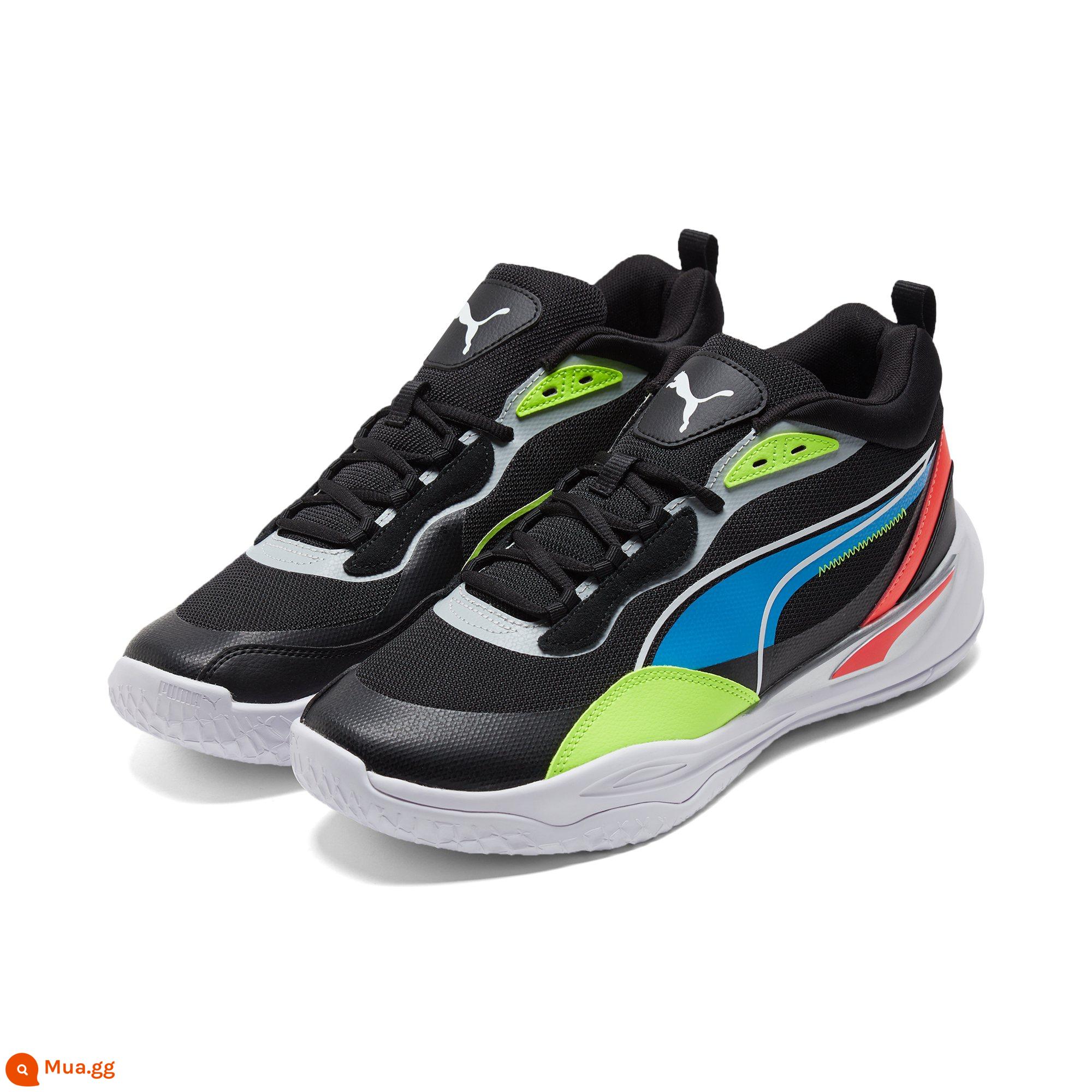 PUMA Hummer nam nữ chính thức cùng đoạn đôi giày thường phong cách bóng rổ PLAYMAKER PRO 377572 - Đen sáng/Xám vàng(04)