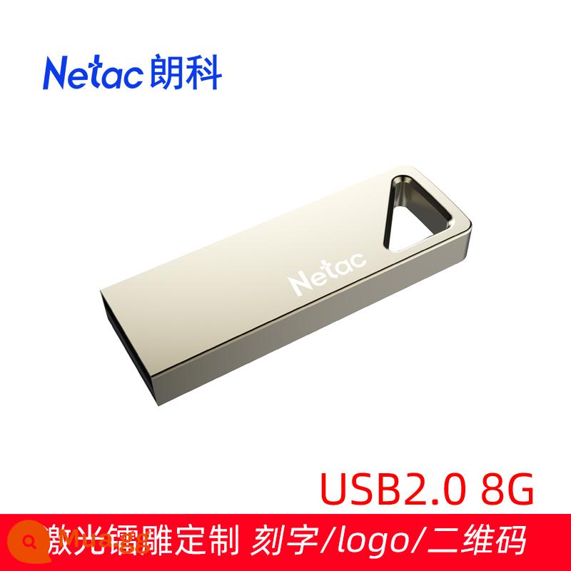 Netac Langke U326 Ổ Đĩa U 32G Tùy Chỉnh Doanh Nghiệp LOGO Chữ Mã Hóa Kim Loại Đèn LED Cổng USB Tặng Dịu Dàng Ổ Đĩa Flash - Đĩa U 8 [2.0 tùy chỉnh]