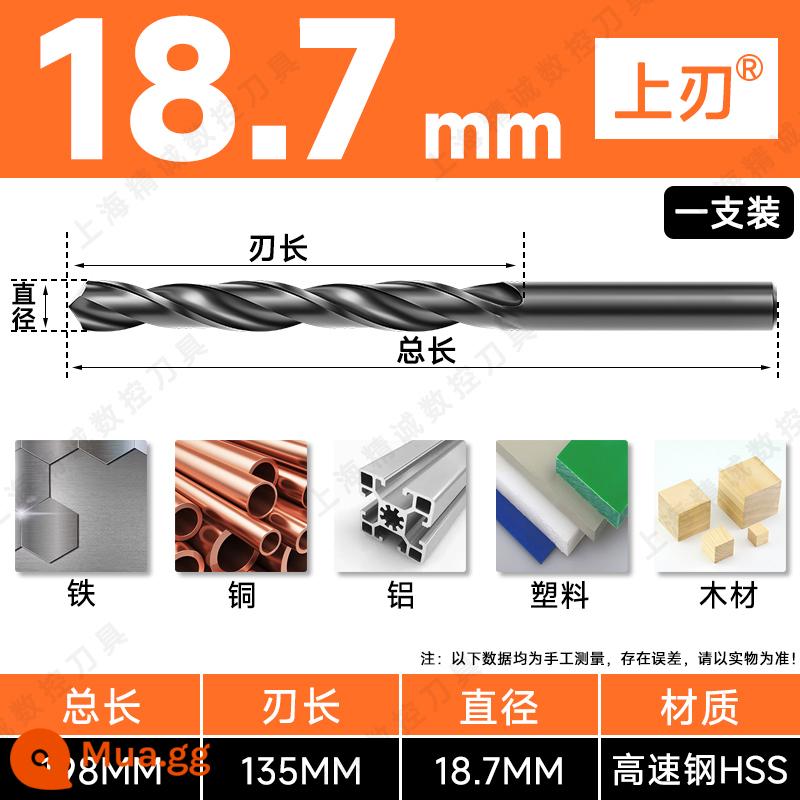 Mũi khoan Shanggong tay cầm thẳng mũi khoan xoắn tốc độ cao mạng máy khoan điện khoan hoa 3.2-4.2-5.2-6.8-10.5mm - 18,7mm