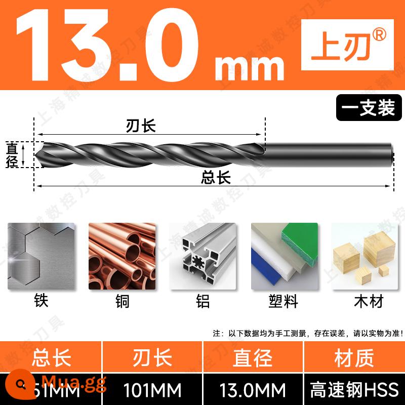 Mũi khoan Shanggong tay cầm thẳng mũi khoan xoắn tốc độ cao mạng máy khoan điện khoan hoa 3.2-4.2-5.2-6.8-10.5mm - 13,0mm