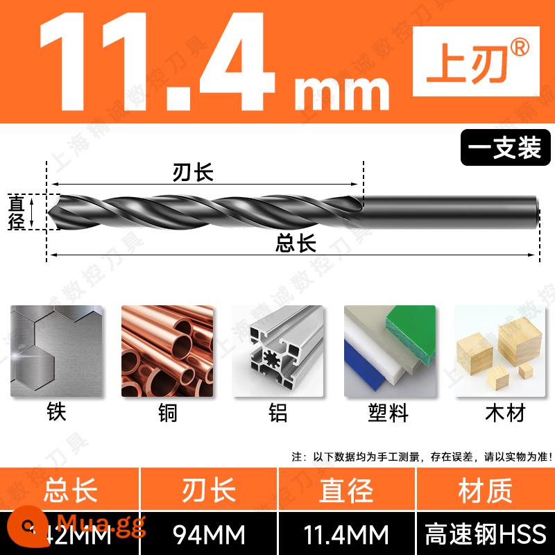 Mũi khoan Shanggong tay cầm thẳng mũi khoan xoắn tốc độ cao mạng máy khoan điện khoan hoa 3.2-4.2-5.2-6.8-10.5mm - 11,4mm