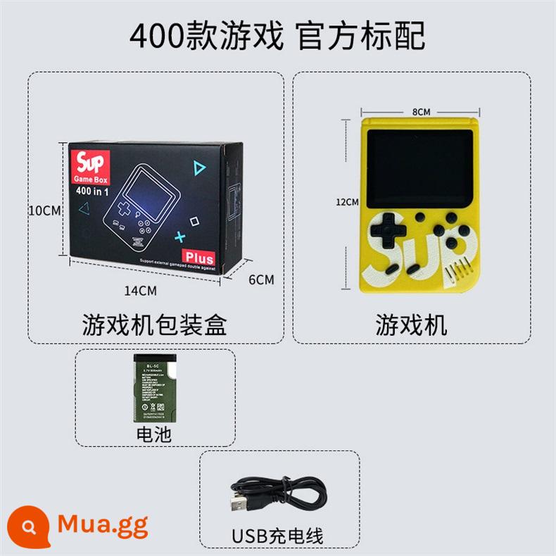 400 SUP PALM GAMING MÁY GAMING MÁY GAMING MỚI TUYỆT VỜI Cổ điển Double Mini Memorial Memories Memories Trò chơi đơn lẻ người đi qua Douayin Vụ nổ trẻ em máy chơi retro Shell - 400 ván đấu đơn [Vàng]