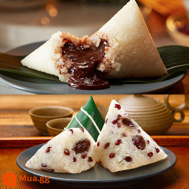 Bánh bao gạo Jiaxing thực sự cũ với lòng đỏ trứng và bánh bao gạo thịt lớn với đậu và kẹo chà là - [Giảm giá] Kẹo chà là * 3 miếng + tương đậu * 3 miếng + nhân thịt hạt dẻ miễn phí 130g * 2