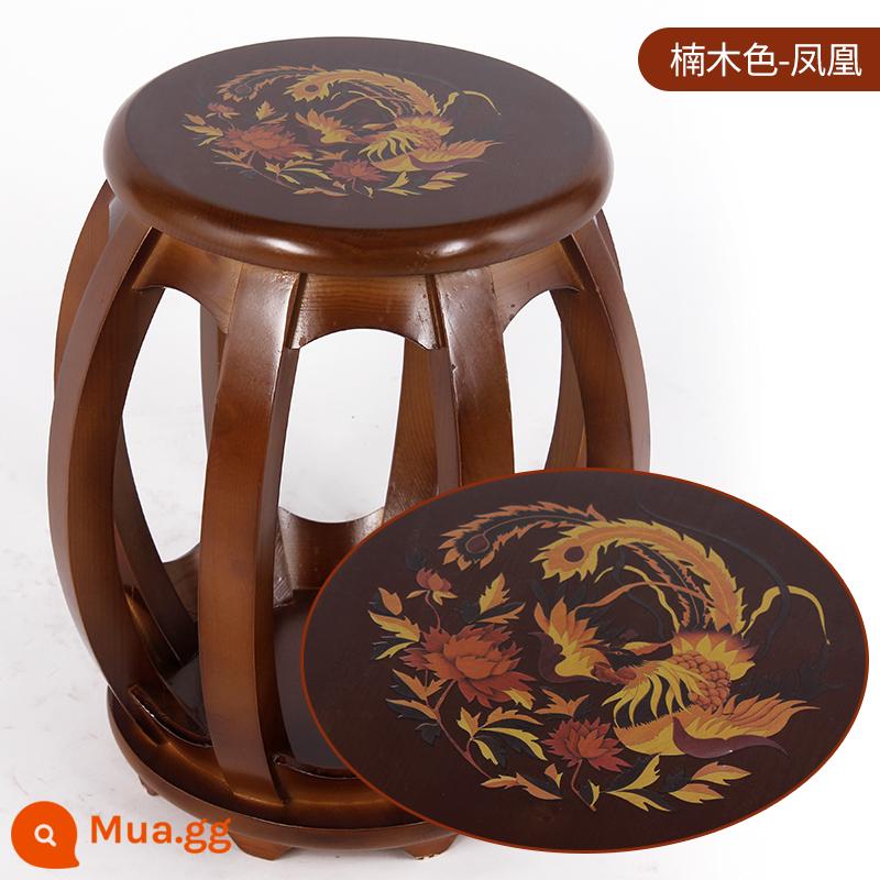 Phân Guzheng Phân Tròn Guzheng Phân Gỗ Chắc Chắn Guzheng Tròn Phân Mẫu Đồng Bằng In Guzheng Phân Bền - Nanmu là Phượng hoàng