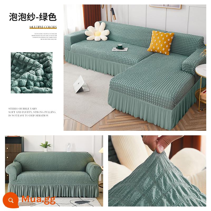 Sofa lười biếng cover cover toàn bộ kết hợp đầy đủ của đệm ghế sofa confred, ghế sofa đơn giản, gaibu chống lại - Kiểu váy xanh❤Thoải mái, thoáng khí và chống mèo cào