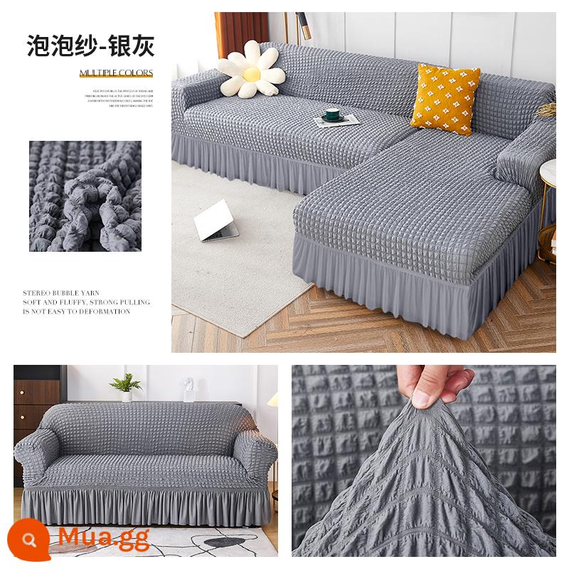 Sofa lười biếng cover cover toàn bộ kết hợp đầy đủ của đệm ghế sofa confred, ghế sofa đơn giản, gaibu chống lại - Kiểu váy xám bạc❤Thoải mái, thoáng khí và chống mèo cào