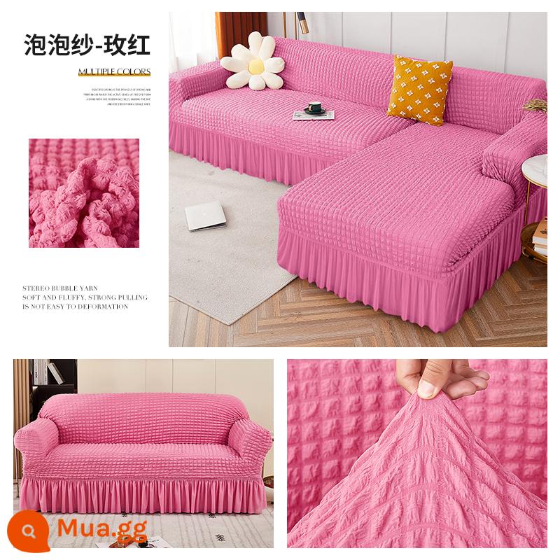 Sofa lười biếng cover cover toàn bộ kết hợp đầy đủ của đệm ghế sofa confred, ghế sofa đơn giản, gaibu chống lại - Kiểu váy đỏ hồng❤Thoải mái, thoáng khí, chống mèo cào