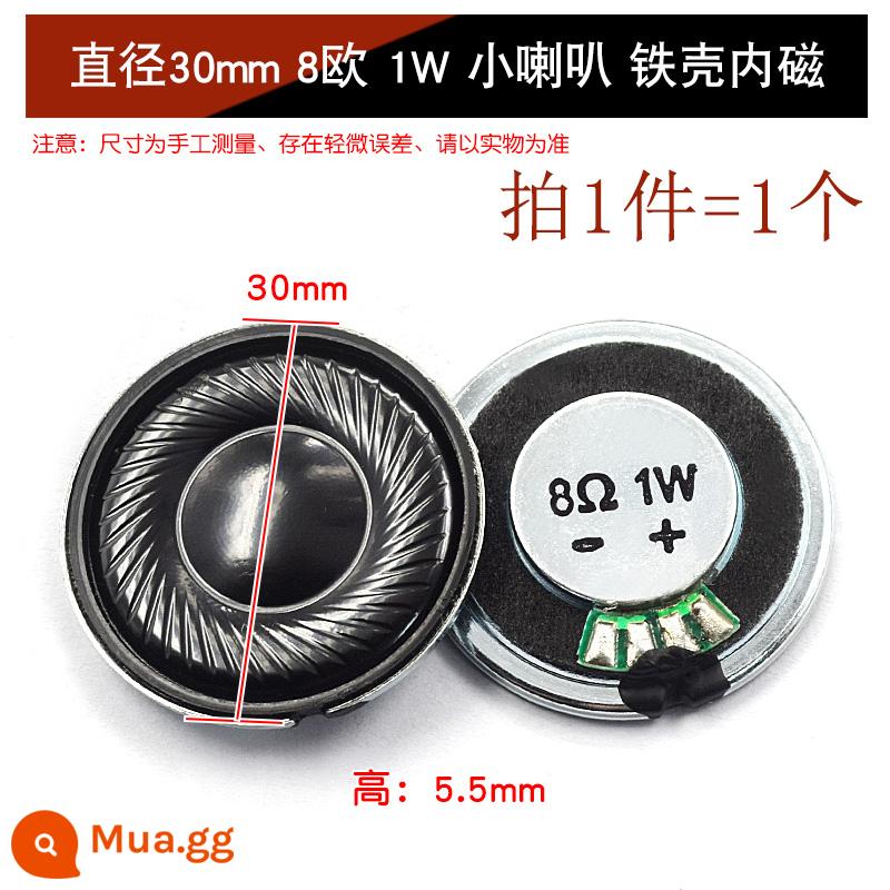 Loa Còi Nhỏ 4 Inch 1.5 Inch 2 Inch 2.5 Inch 3 Inch 5W10W 8 Ohm Loa Phụ Kiện Âm Thanh full Tần Số DIY - Loa nhỏ đường kính 30mm 8 ohm 1W có nam châm bên trong vỏ sắt (1 cái)