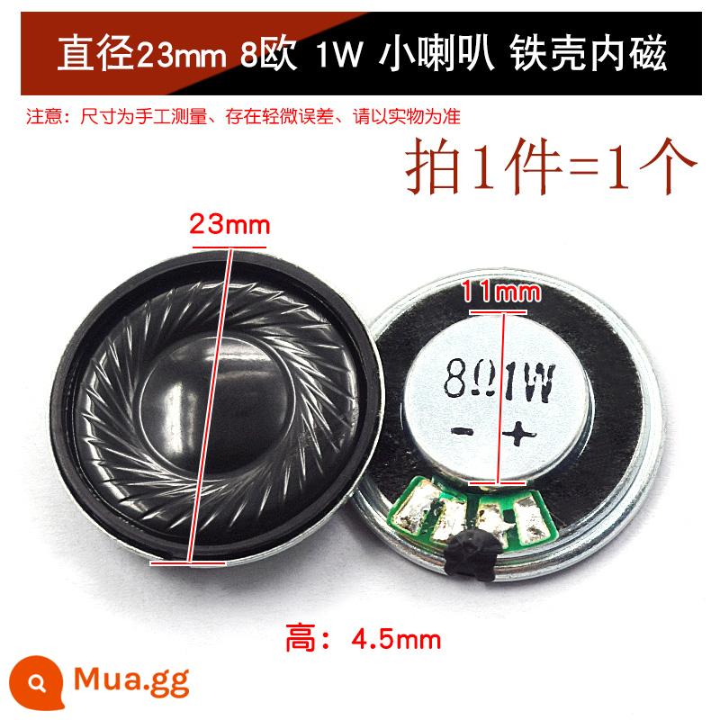 Loa Còi Nhỏ 4 Inch 1.5 Inch 2 Inch 2.5 Inch 3 Inch 5W10W 8 Ohm Loa Phụ Kiện Âm Thanh full Tần Số DIY - Đường kính 23mm, 8 ohm, loa nhỏ 1W, nam châm bên trong vỏ sắt (1 cái)