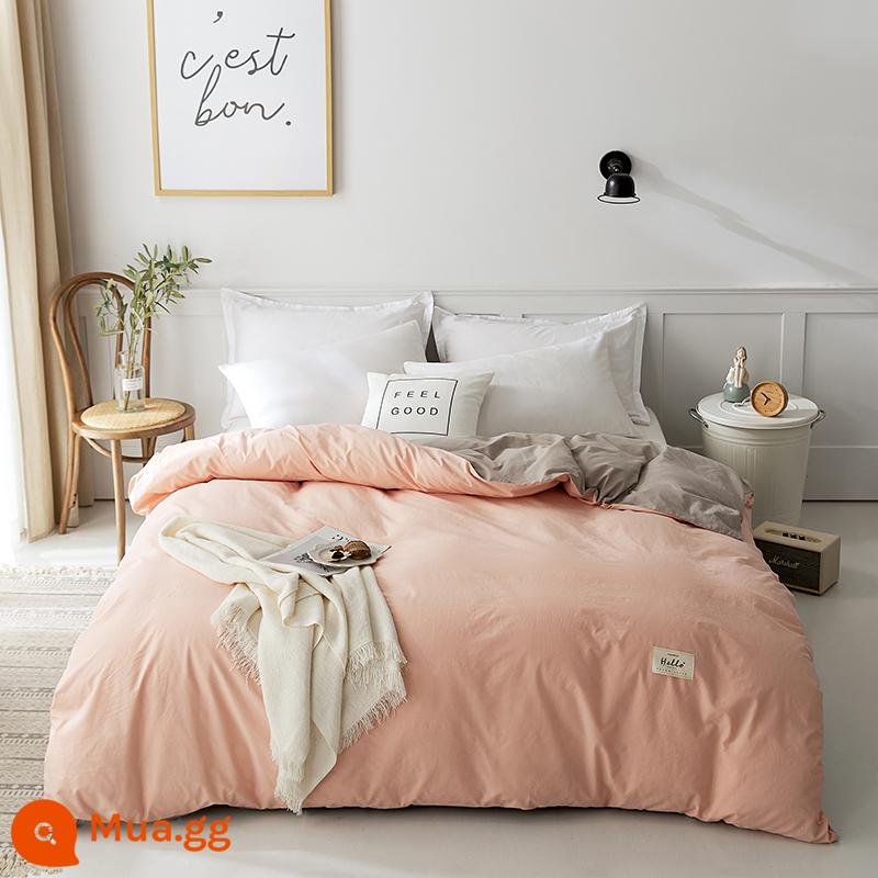 Nanjiren vỏ chăn đơn mảnh ký túc xá sinh viên đơn cotton nguyên chất vỏ chăn 150x200 ga trải giường cotton XM - bột + kaki