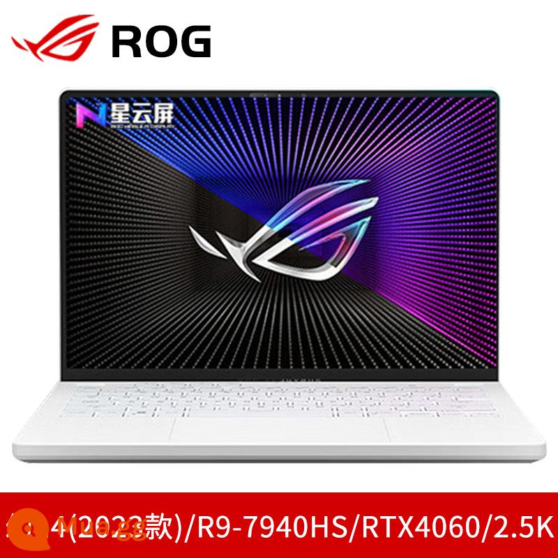 ROG Republic of Players Magic 14 Nebula Screen Magic 16 Designer 2023 Máy tính xách tay hiệu năng cao mỏng và nhẹ mới - 2023 Phantom 14/R9-7940HS/RTX4060 Màu Trắng Cổ Điển