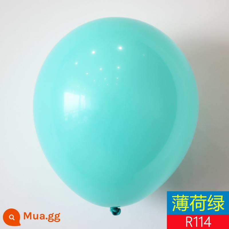 10 inch nhập khẩu tròn bong bóng cao su 10 màu tiêu chuẩn trang trí đám cưới vòm cưới sinh nhật bóng tiếp liệu - xanh bạc hà 10 chiếc