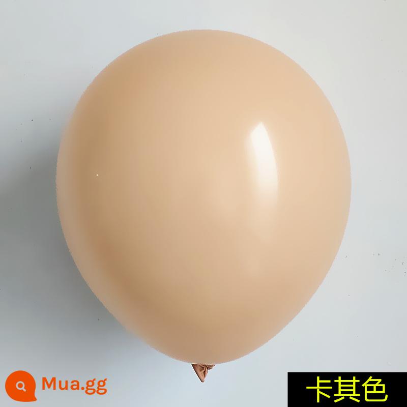 10 inch nhập khẩu tròn bong bóng cao su 10 màu tiêu chuẩn trang trí đám cưới vòm cưới sinh nhật bóng tiếp liệu - Kaki 10 miếng (hàng mới)