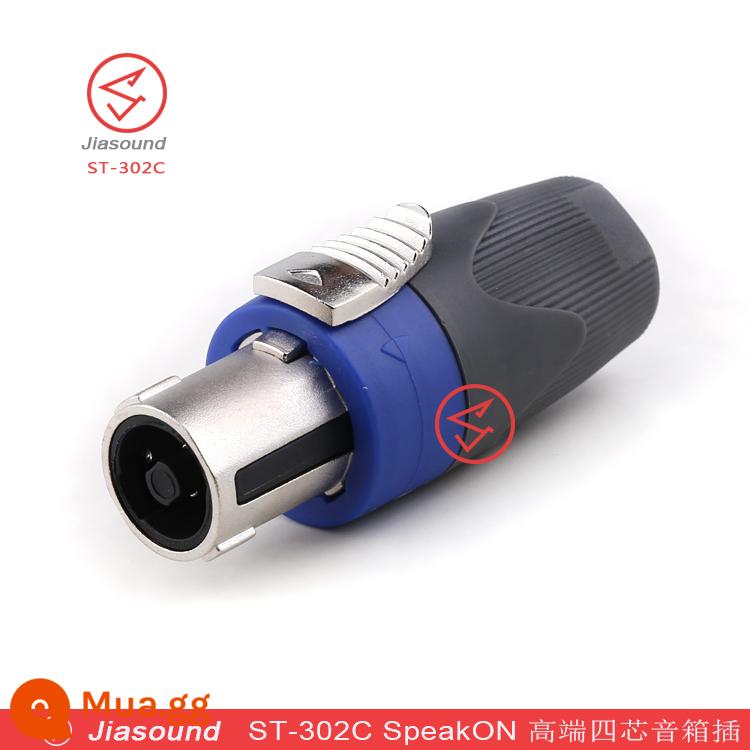 Jiasound loa bốn lõi cắm đầu canon âm thanh đầu canon loa chuyên nghiệp ổ cắm kết nối âm thanh chuyên nghiệp - ST-302C đầu kim loại kẹp nhỏ màu đen bằng đồng