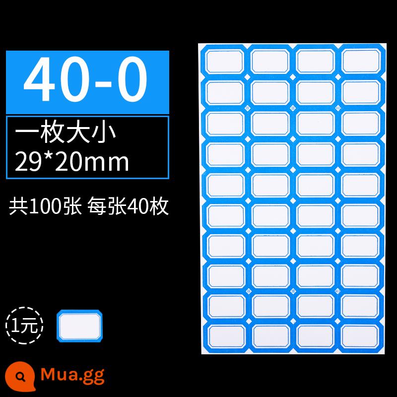 Giấy nhãn tự dính tự dính nhãn nhỏ nhãn dán sách phân loại giấy trống viết tay giá nhãn dán giá nhãn dán miệng giấy lấy tên nhãn dán nhãn dán kệ siêu thị giấy miệng hình chữ nhật lớn - OBS-6331 xanh 100 tờ
