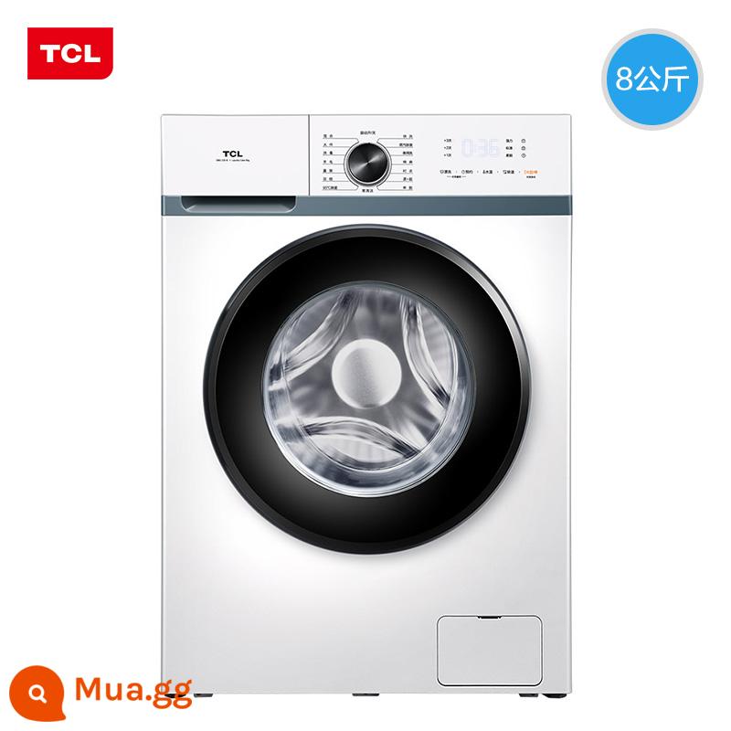 TCL 8 kg máy giặt hoàn toàn tự động rửa giải tiết kiệm năng lượng tại nhà tích hợp siêu mỏng nhúng chuyển đổi tần số cho thuê con lăn khử trùng - ba lê trắng