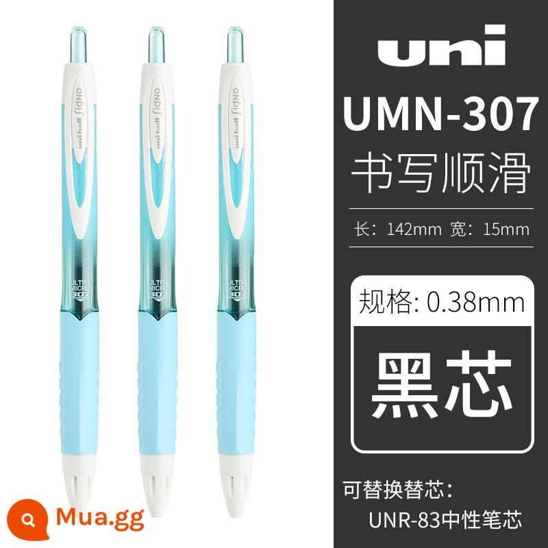 Đơn miễn phí vận chuyển Nhật Bản UNI Mitsubishi bút trung lập UMN307 bút trung tính bấm êm Signo học sinh sử dụng màu đen kiểm tra bút nước chữ ký văn phòng bút nước 0,38/0,5mm - 0,38 màu đen [3 bút màu xanh da trời]