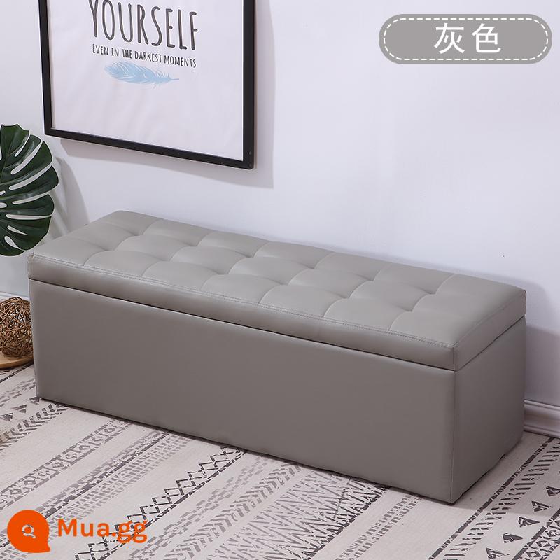 Cửa hàng quần áo sofa băng ghế dự bị lưu trữ phù hợp phòng phân còn lại phân giày cửa hàng thay đổi phân giày dài bệ da bến tàu - xám